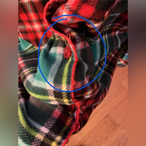 Red, white & green plaid fleece pj set size XL - Picture 8 of 8